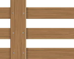 wood fencing structure